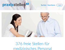 Tablet Screenshot of praxisstellen.ch